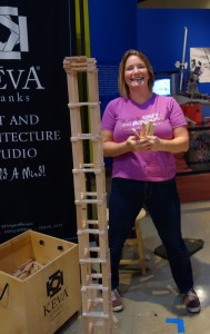 Katie with Keva Plank Tower-001