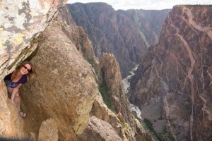 1Katie peeking black canyon